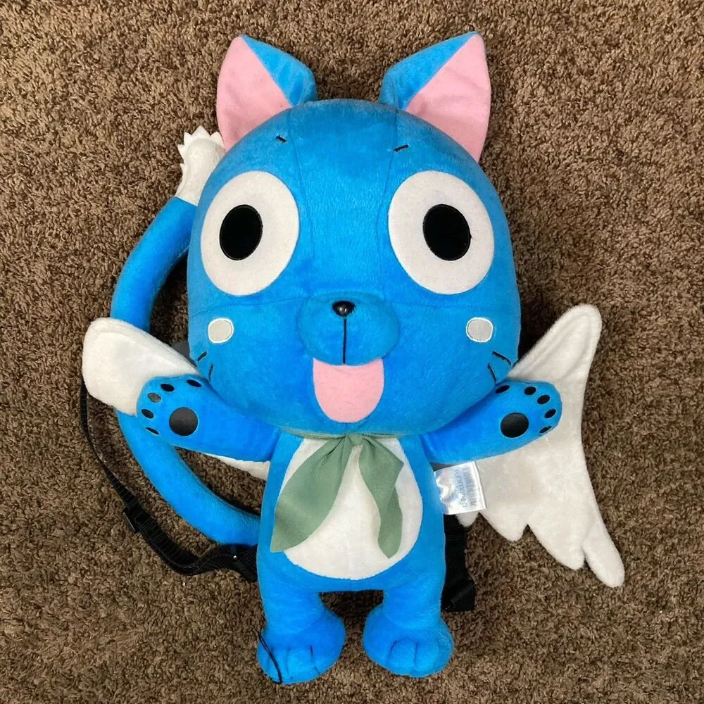 Fairy Tail Cat Happy Plush Anime Stuffed Animal Backpack